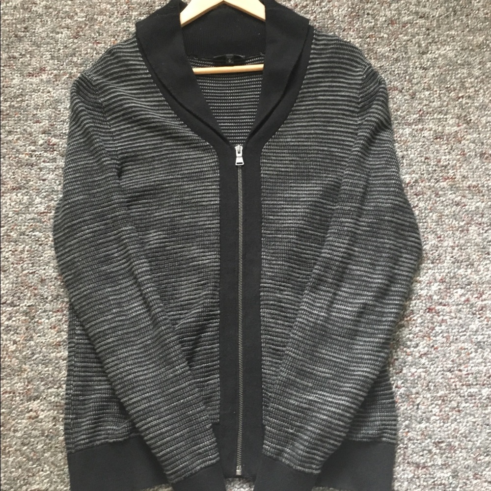 Striped black cardigan